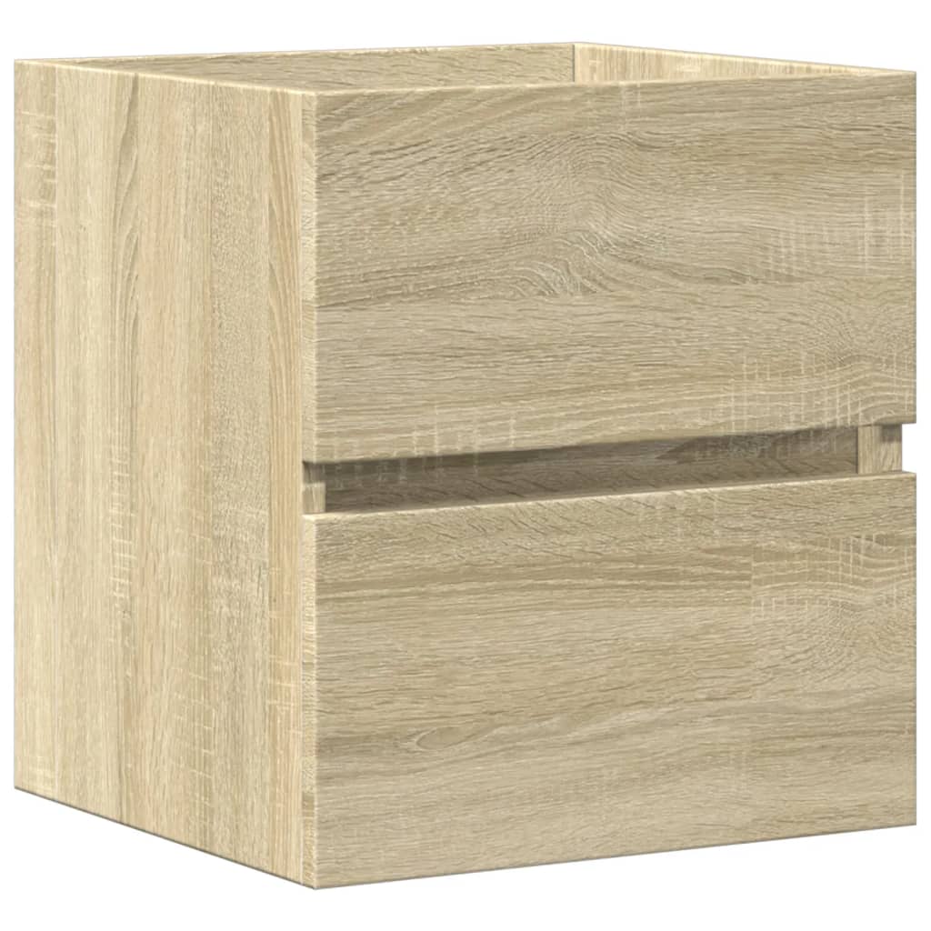 skab til håndvask 41x38,5x45 cm konstrueret træ sonoma-eg