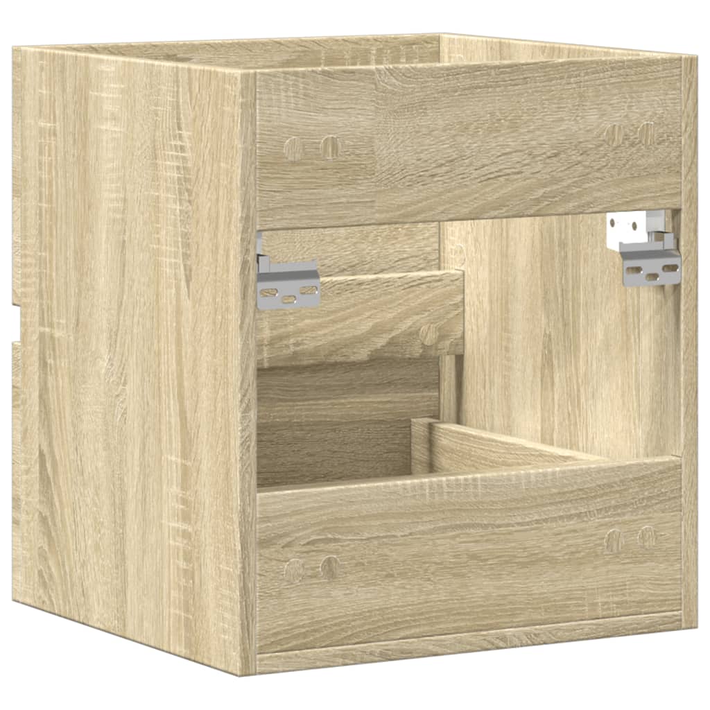 skab til håndvask 41x38,5x45 cm konstrueret træ sonoma-eg