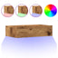 tv-bord med LED-lys 60x35x15,5 cm antikt træ
