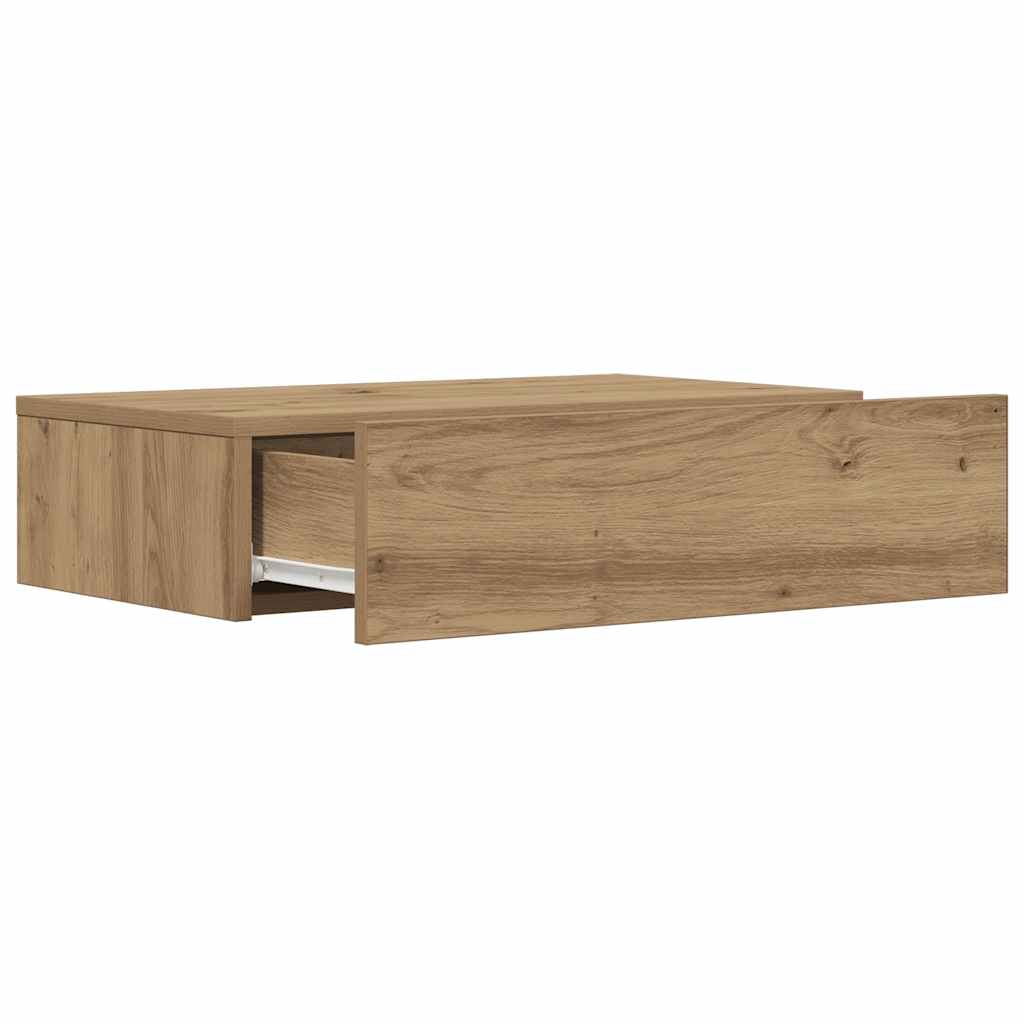 tv-bord med LED-lys 60x35x15,5 cm kunsteg