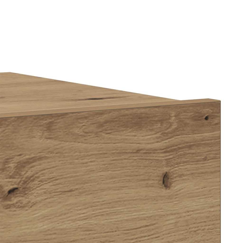 tv-bord med LED-lys 60x35x15,5 cm kunsteg