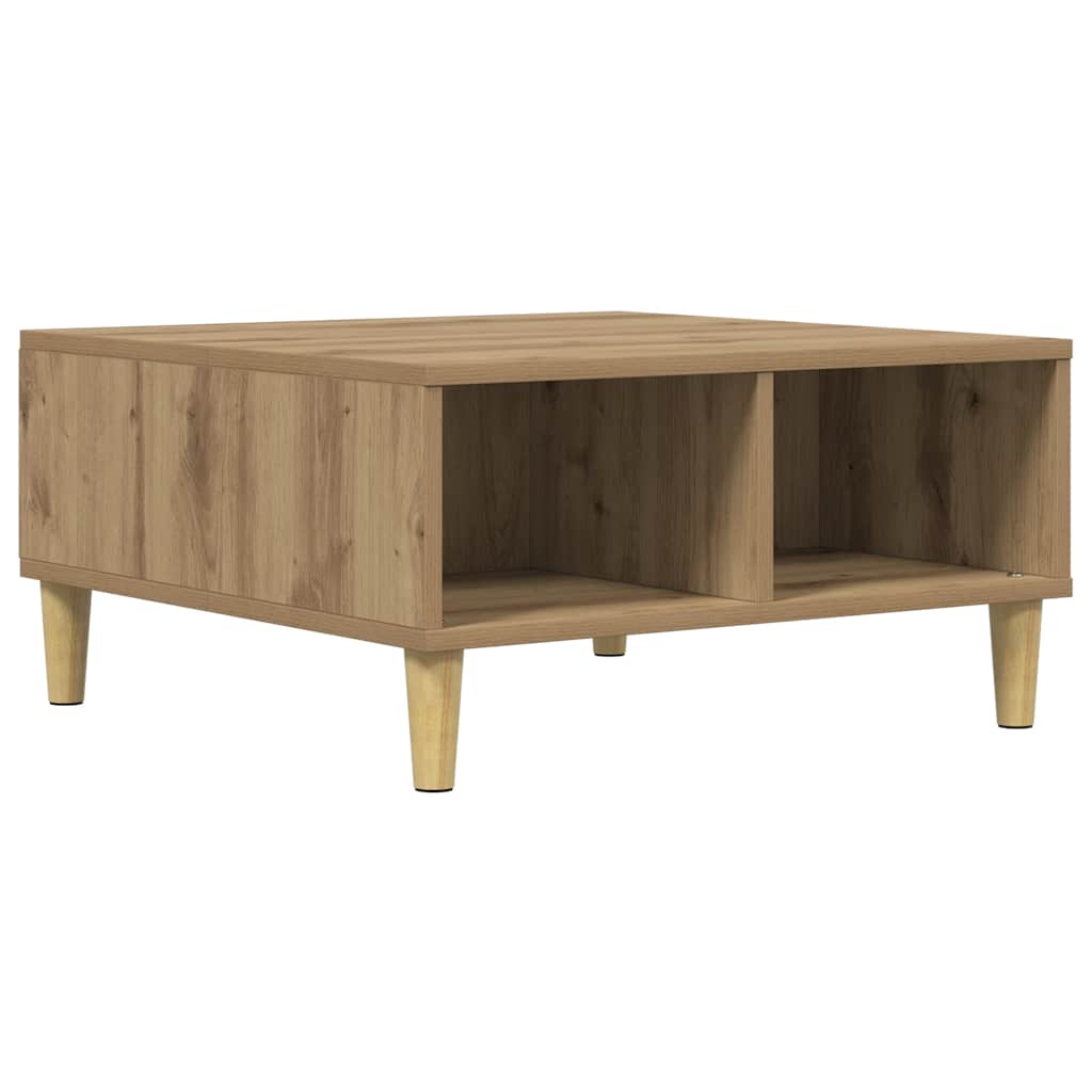 sofabord 60x60x30 cm konstrueret træ kunsteg