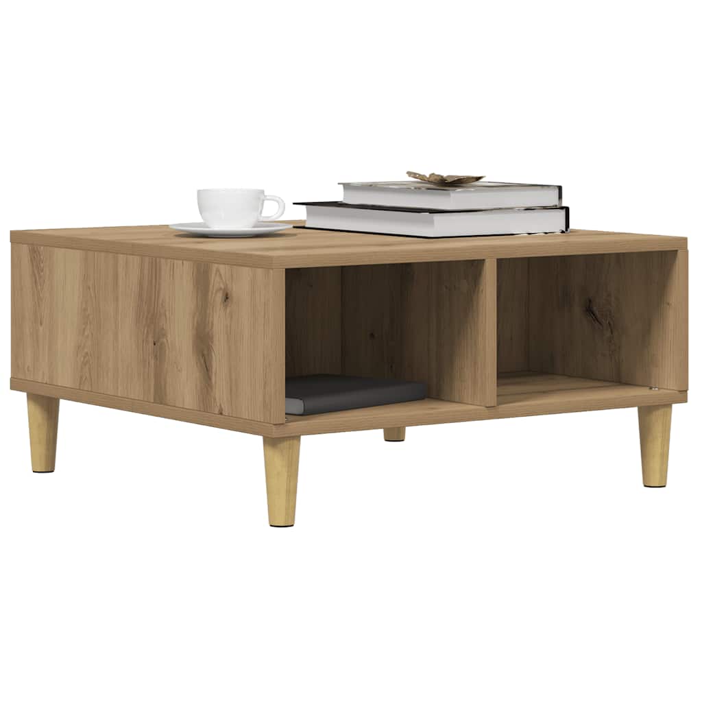 sofabord 60x60x30 cm konstrueret træ kunsteg