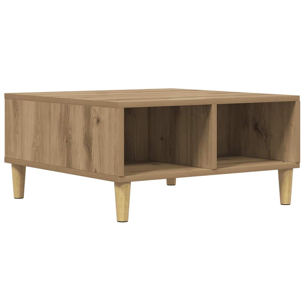 sofabord 60x60x30 cm konstrueret træ kunsteg