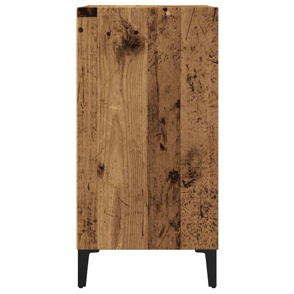skænk 57x35x70 cm konstrueret træ antikt træ