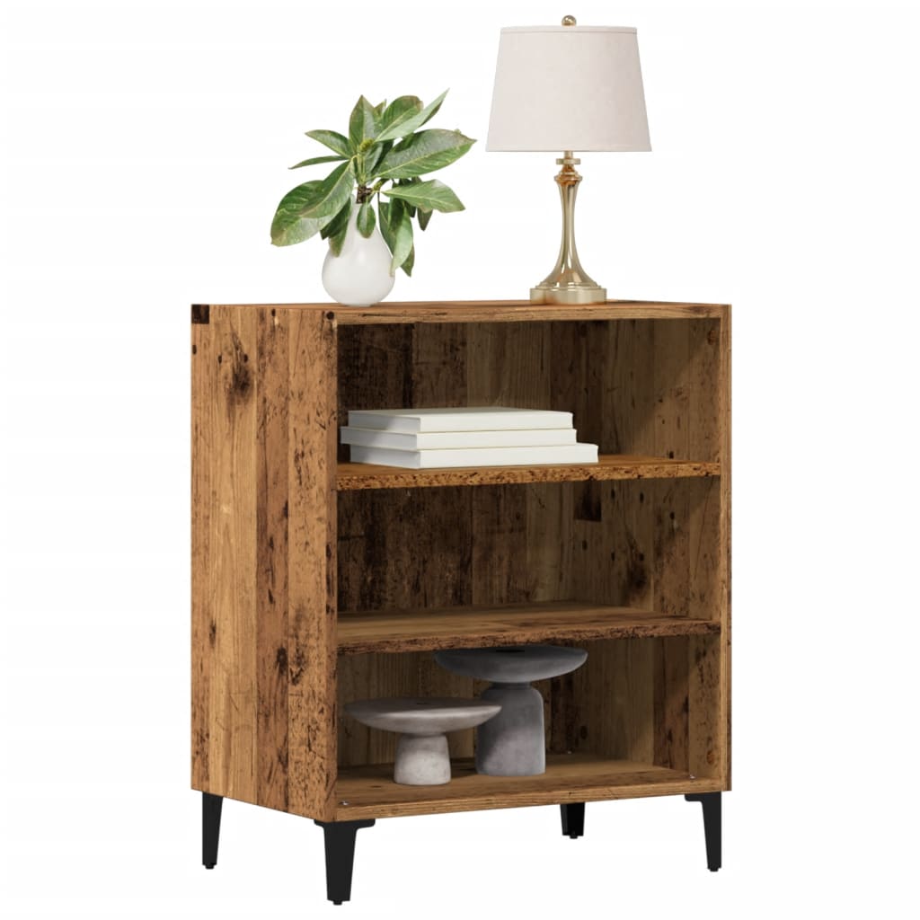 skænk 57x35x70 cm konstrueret træ antikt træ