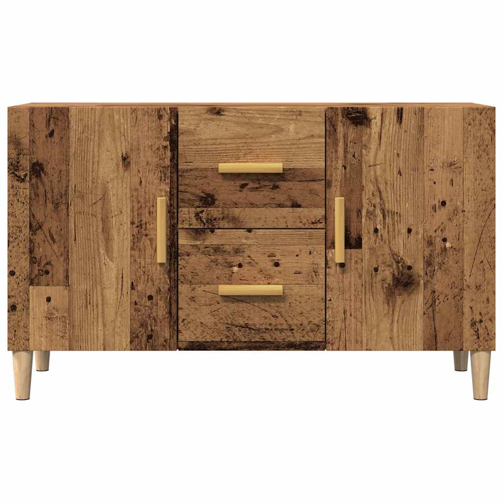 skænk 100x36x60 cm konstrueret træ gammelt træ-look
