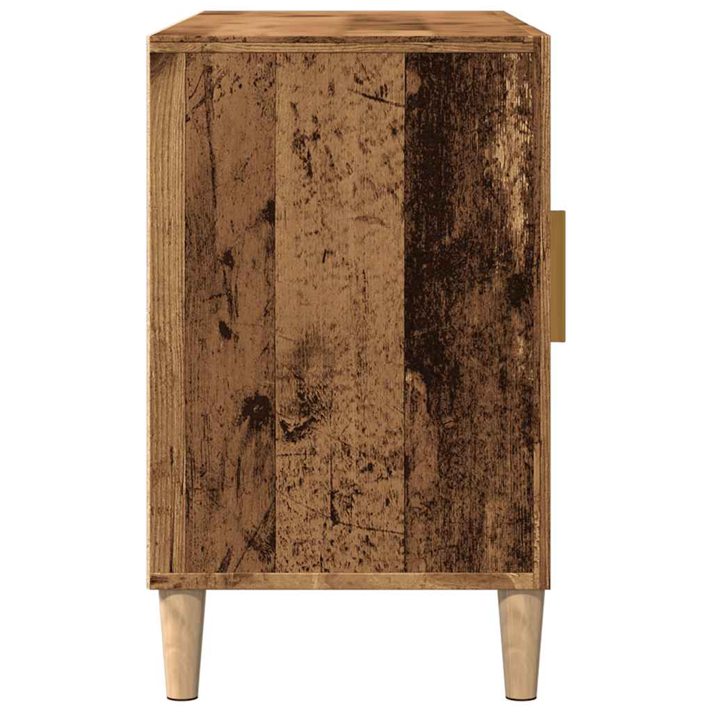 skænk 100x36x60 cm konstrueret træ gammelt træ-look