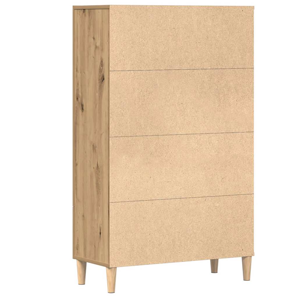 skab 70x31x115 cm konstrueret træ artisan egetræsfarve