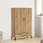 skab 70x31x115 cm konstrueret træ artisan egetræsfarve