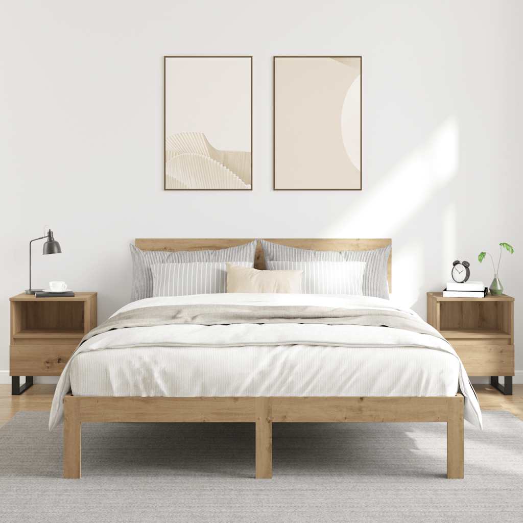 sengeborde 2 stk. 40x35x50 cm kunsteg