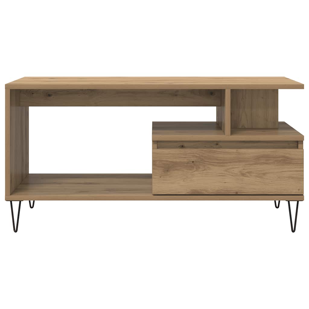 sofabord 90x49x45 cm konstrueret træ kunsteg