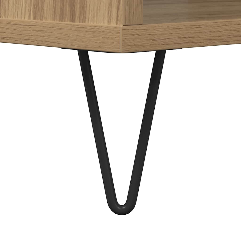 sofabord 90x49x45 cm konstrueret træ kunsteg