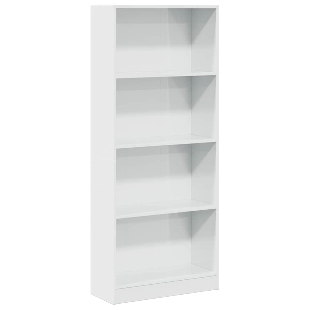 skab 60x24x143 cm konstrueret træ hvid højglans