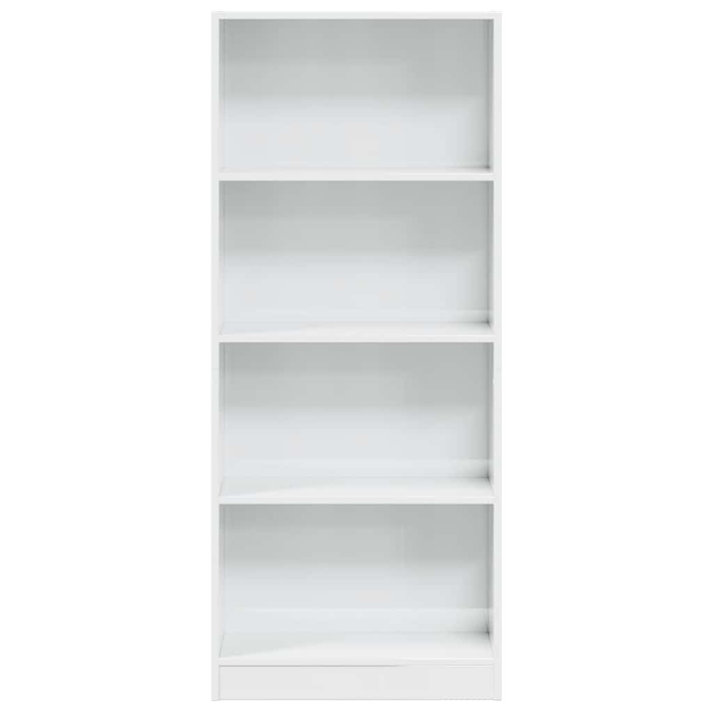 skab 60x24x143 cm konstrueret træ hvid højglans