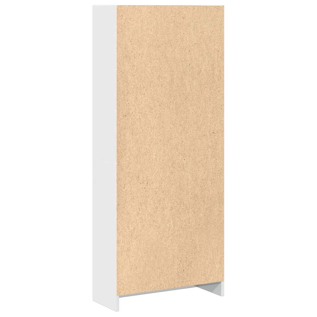 skab 60x24x143 cm konstrueret træ hvid højglans