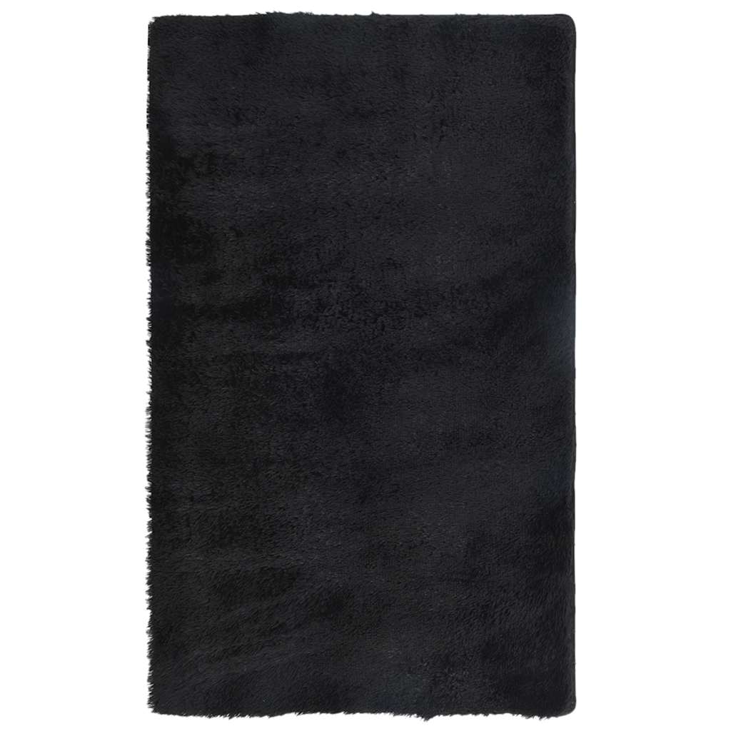 shaggy tæppe med høj luv “NAVARRA” sort 60x100 cm polyester