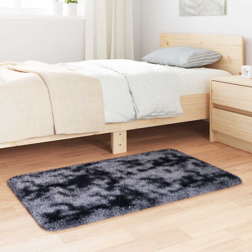shaggy gulvtæppe NAVARRA 60x100 cm høje luv polyester mørkegrå