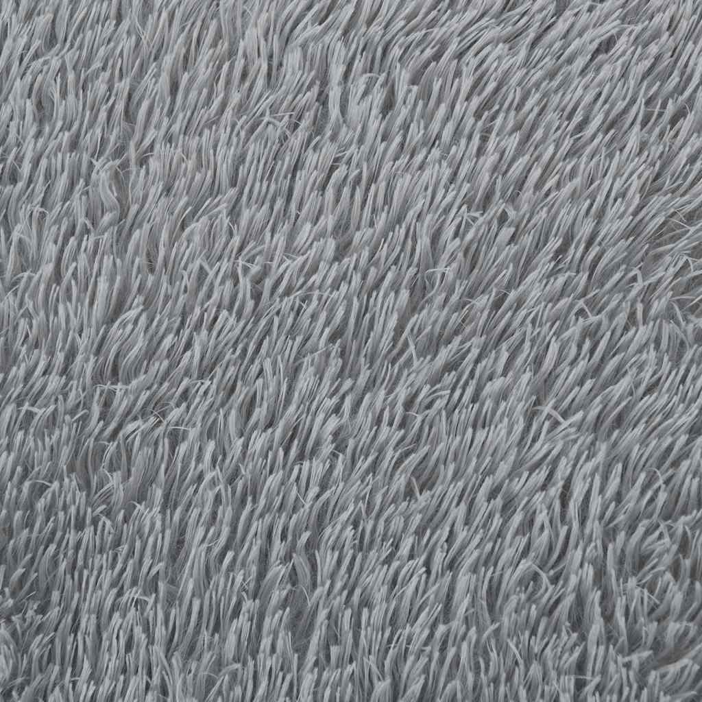shaggy gulvtæppe NAVARRA 60x100 cm høje luv polyester lysegrå