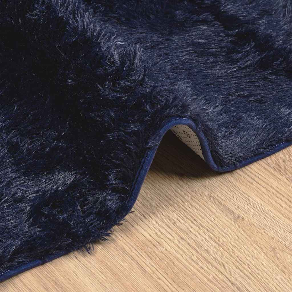 shaggy gulvtæppe NAVARRA 60x100 cm høje luv polyester marineblå