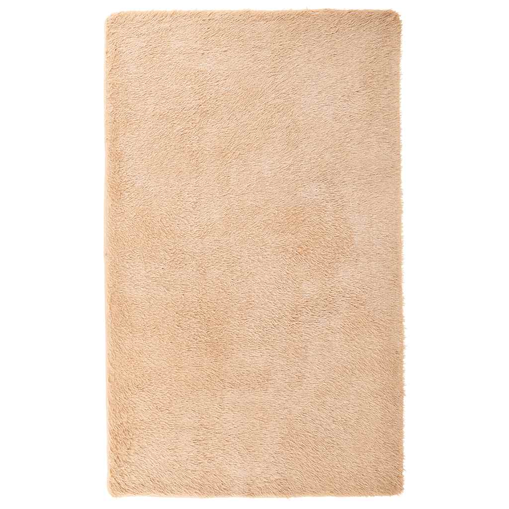 shaggy gulvtæppe NAVARRA 80x150 cm høje luv polyester beige