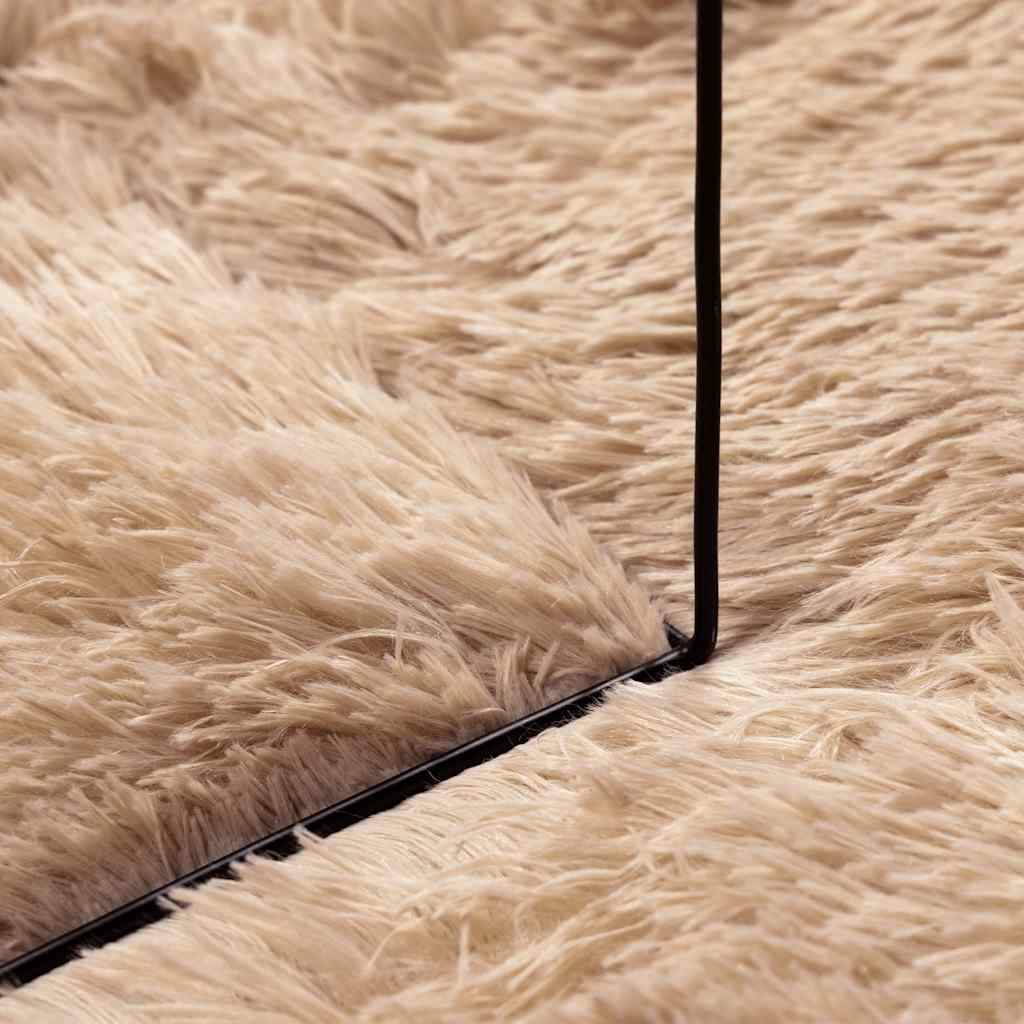 shaggy gulvtæppe NAVARRA 80x150 cm høje luv polyester beige