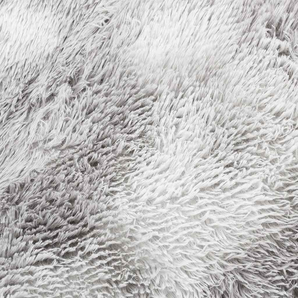 shaggy gulvtæppe NAVARRA 80x150 cm høje luv polyester sølvgrå