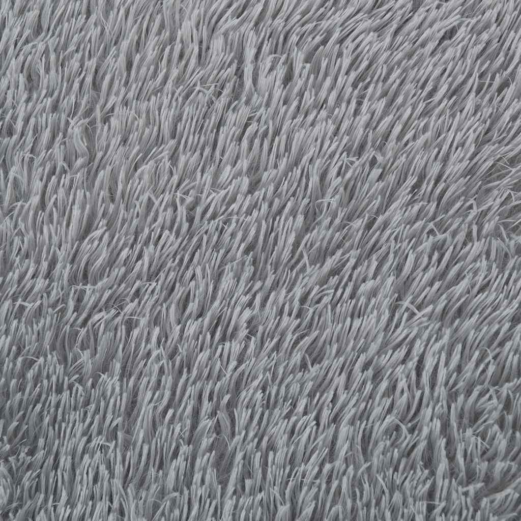 shaggy gulvtæppe NAVARRA 120x170 cm høje luv polyester lysegrå