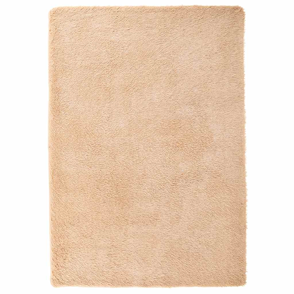 shaggy gulvtæppe NAVARRA 160x230 cm høje luv polyester beige