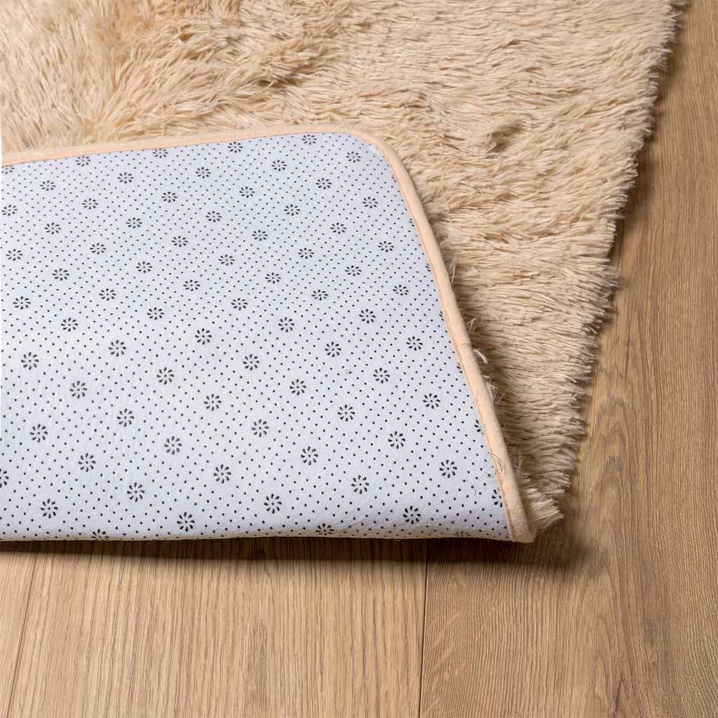 shaggy gulvtæppe NAVARRA 160x230 cm høje luv polyester beige