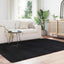 shaggy gulvtæppe NAVARRA 160x230 cm høje luv polyester sort