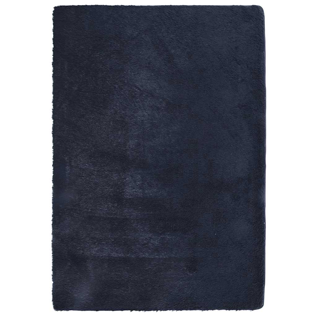 shaggy gulvtæppe NAVARRA 160x230cm høje luv polyester marineblå