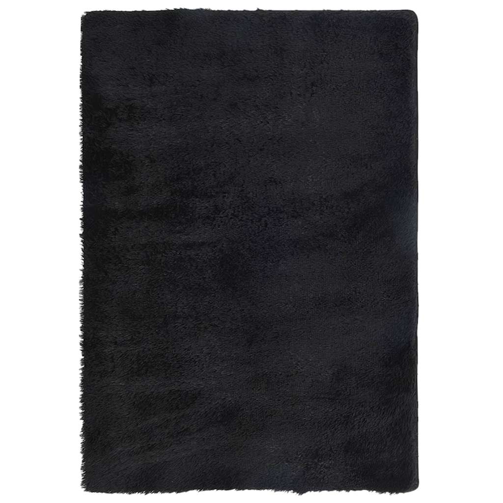 shaggy gulvtæppe NAVARRA 200x290 cm høje luv polyester sort