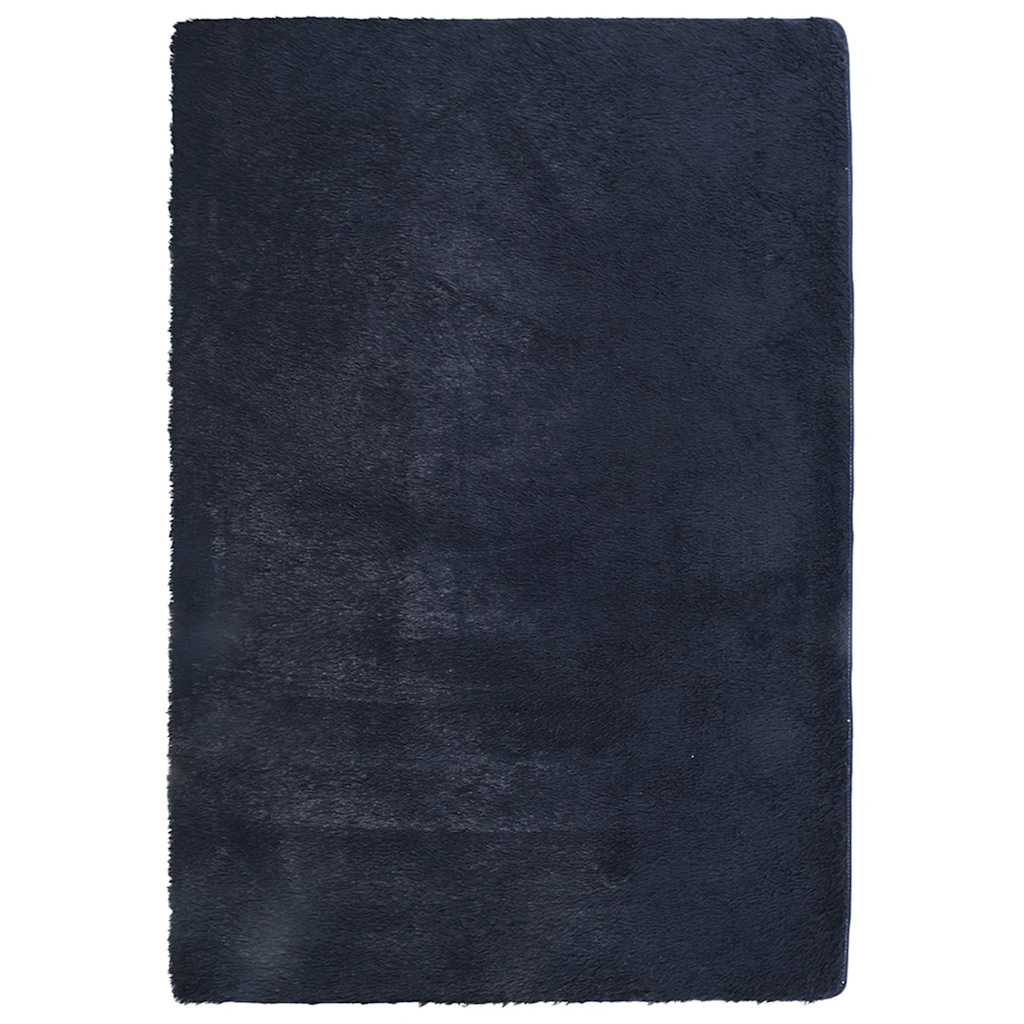 shaggy gulvtæppe NAVARRA 200x290cm høje luv polyester marineblå