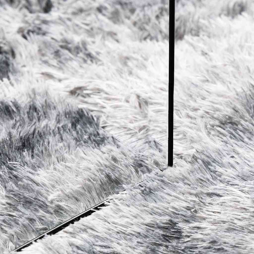 shaggy gulvtæppe NAVARRA 200x290 cm høje luv polyester sølvgrå