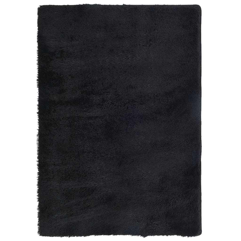 shaggy gulvtæppe NAVARRA 240x340 cm høje luv polyester sort