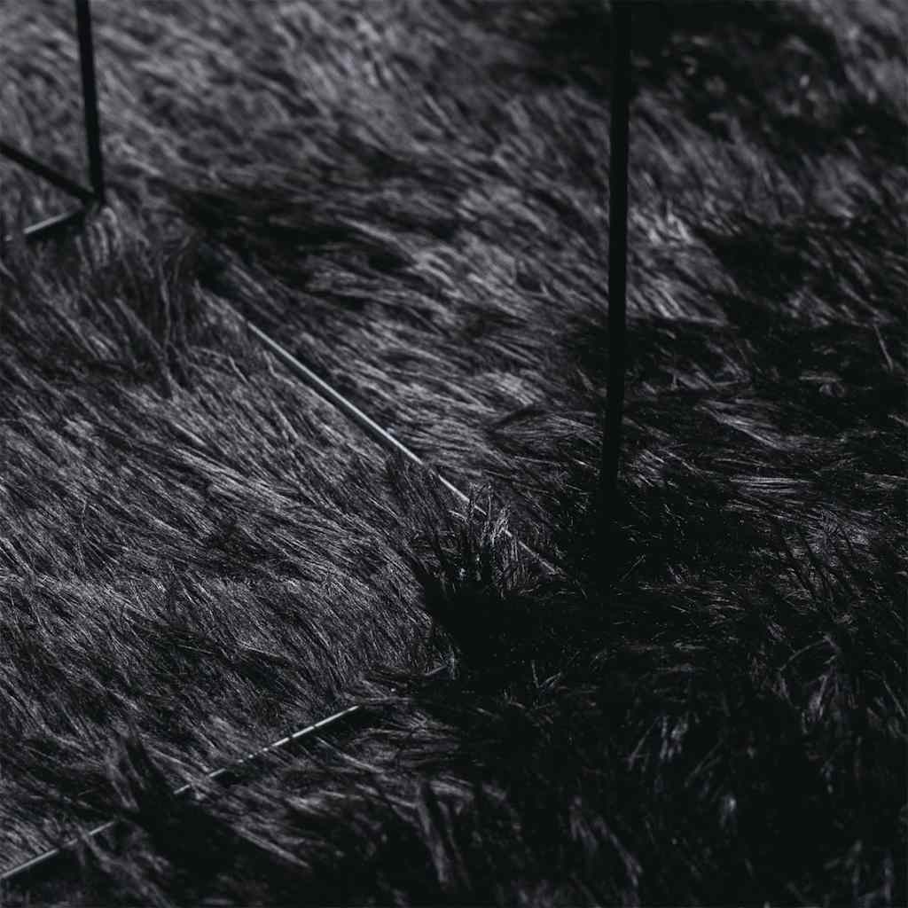 shaggy gulvtæppe NAVARRA 240x340 cm høje luv polyester sort