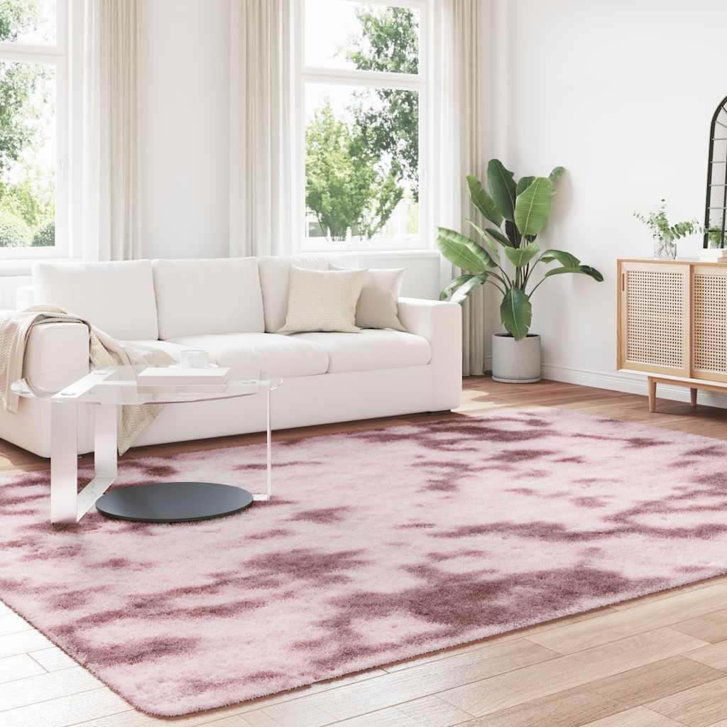 shaggy gulvtæppe NAVARRA 240x340 cm høje luv støvet rosa