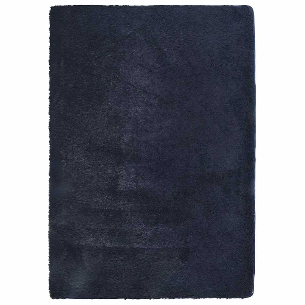 shaggy gulvtæppe NAVARRA 240x340cm høje luv polyester marineblå