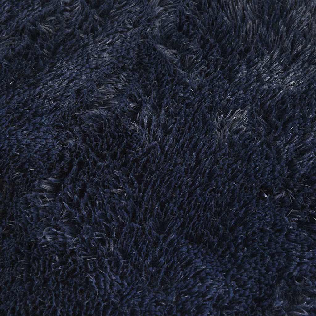 shaggy gulvtæppe NAVARRA 240x340cm høje luv polyester marineblå