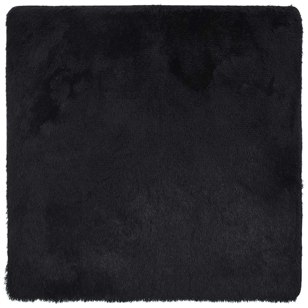 shaggy gulvtæppe NAVARRA 120x120 cm høje luv polyester sort