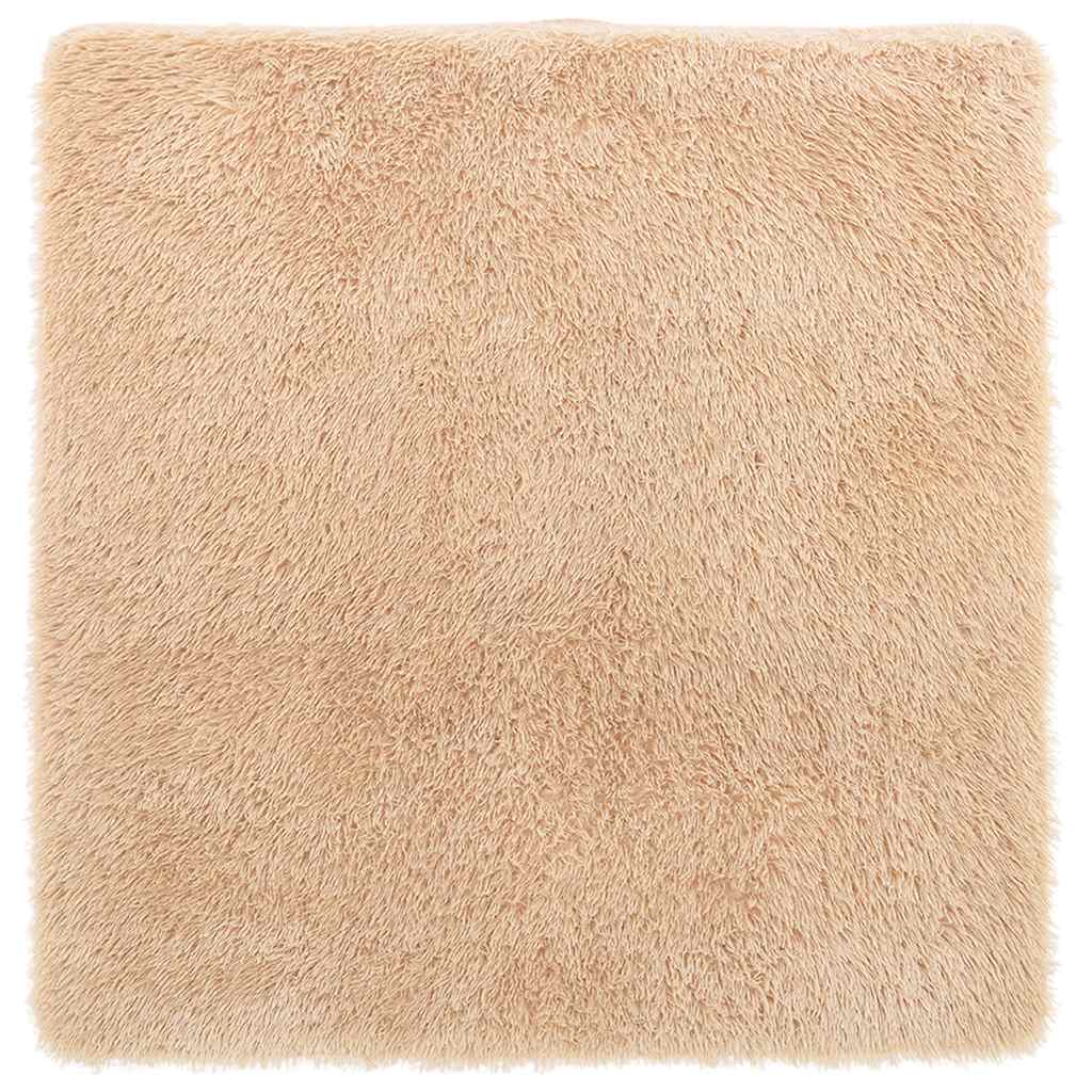 shaggy gulvtæppe NAVARRA 160x160 cm høje luv polyester beige