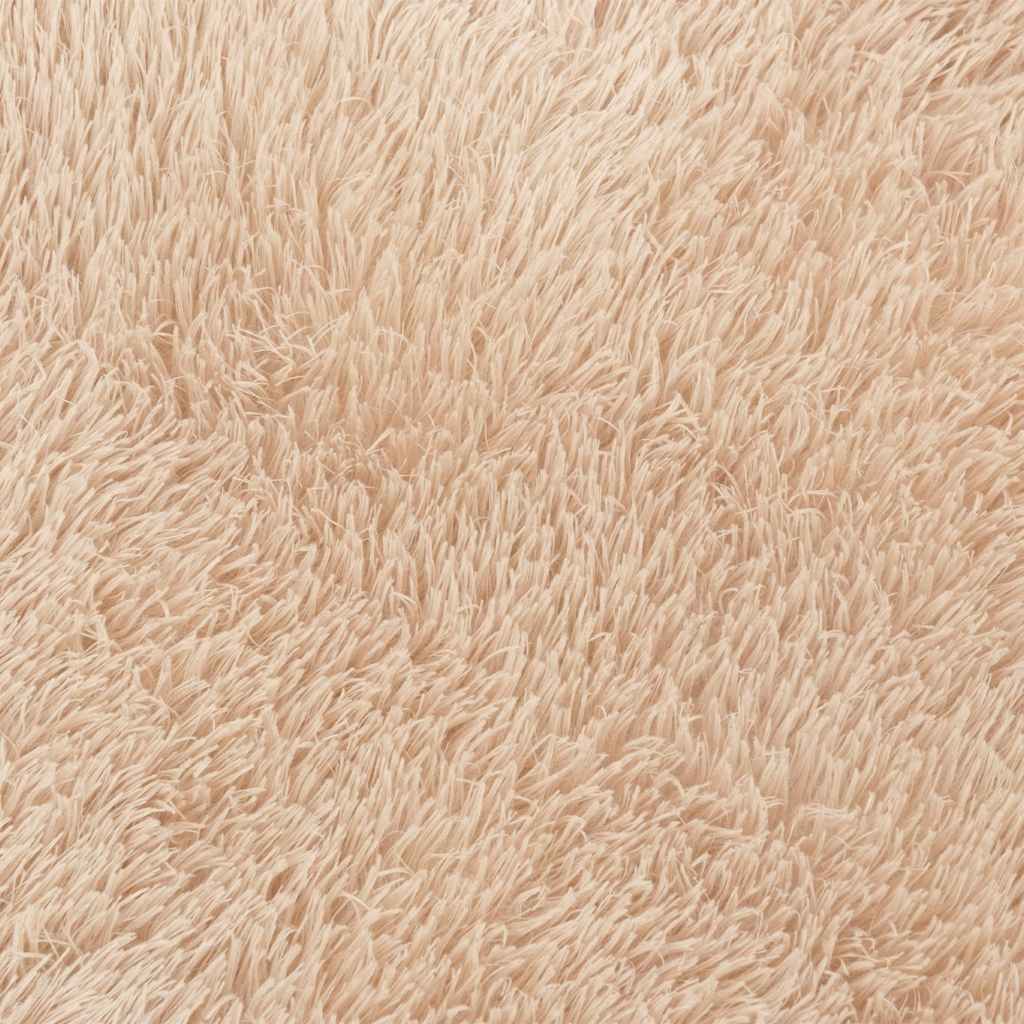 shaggy gulvtæppe NAVARRA 160x160 cm høje luv polyester beige