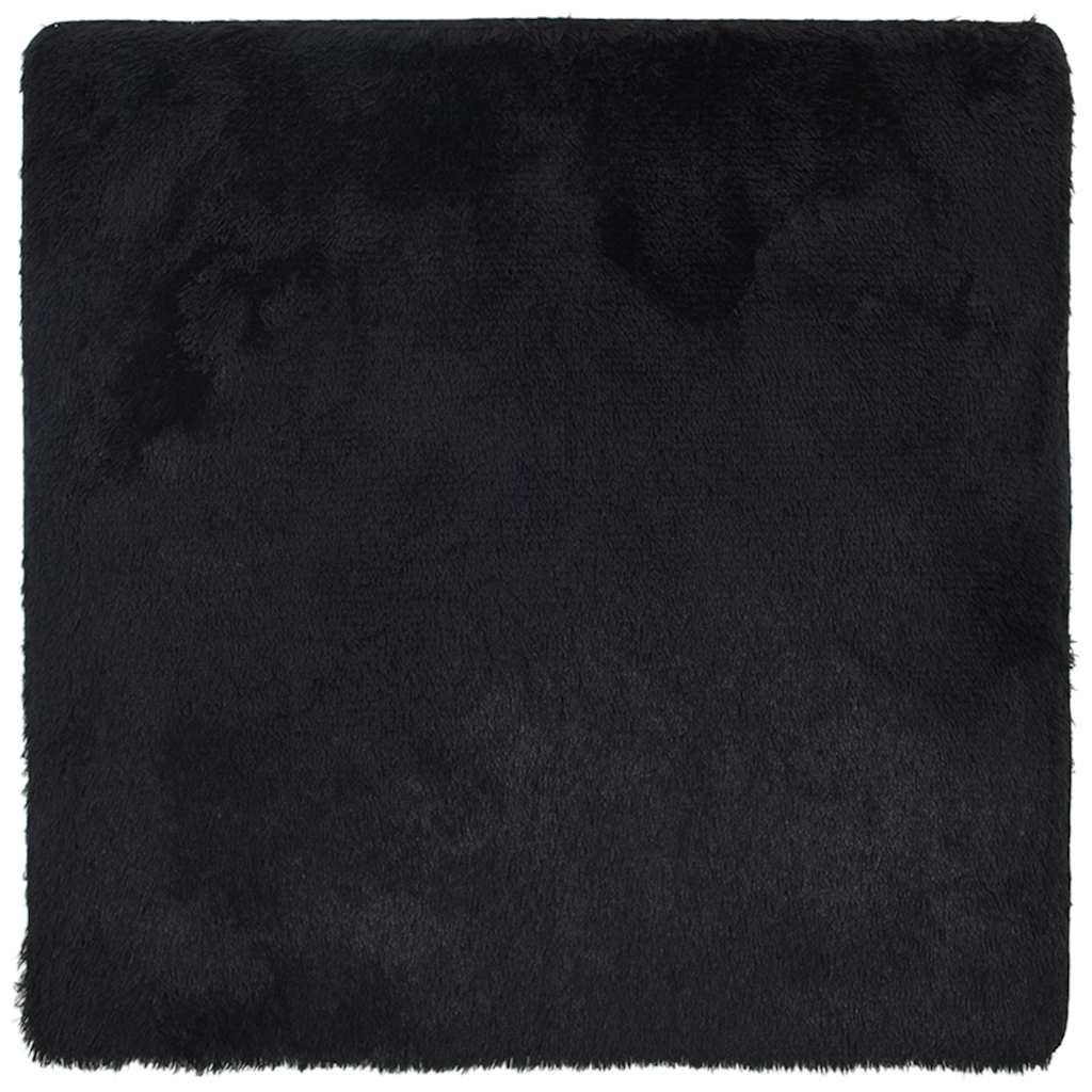 shaggy gulvtæppe NAVARRA 200x200 cm høje luv polyester sort