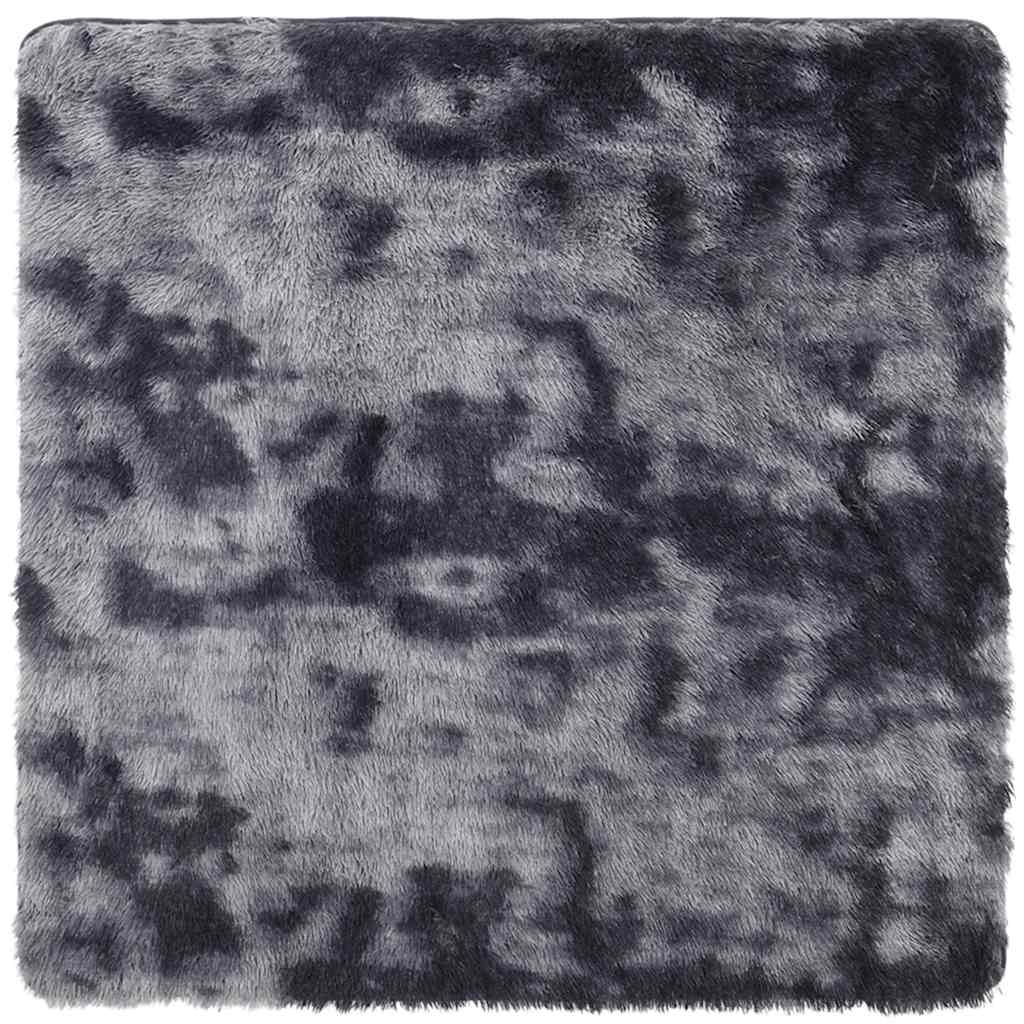 shaggy gulvtæppe NAVARRA 200x200 cm høje luv polyester mørkegrå