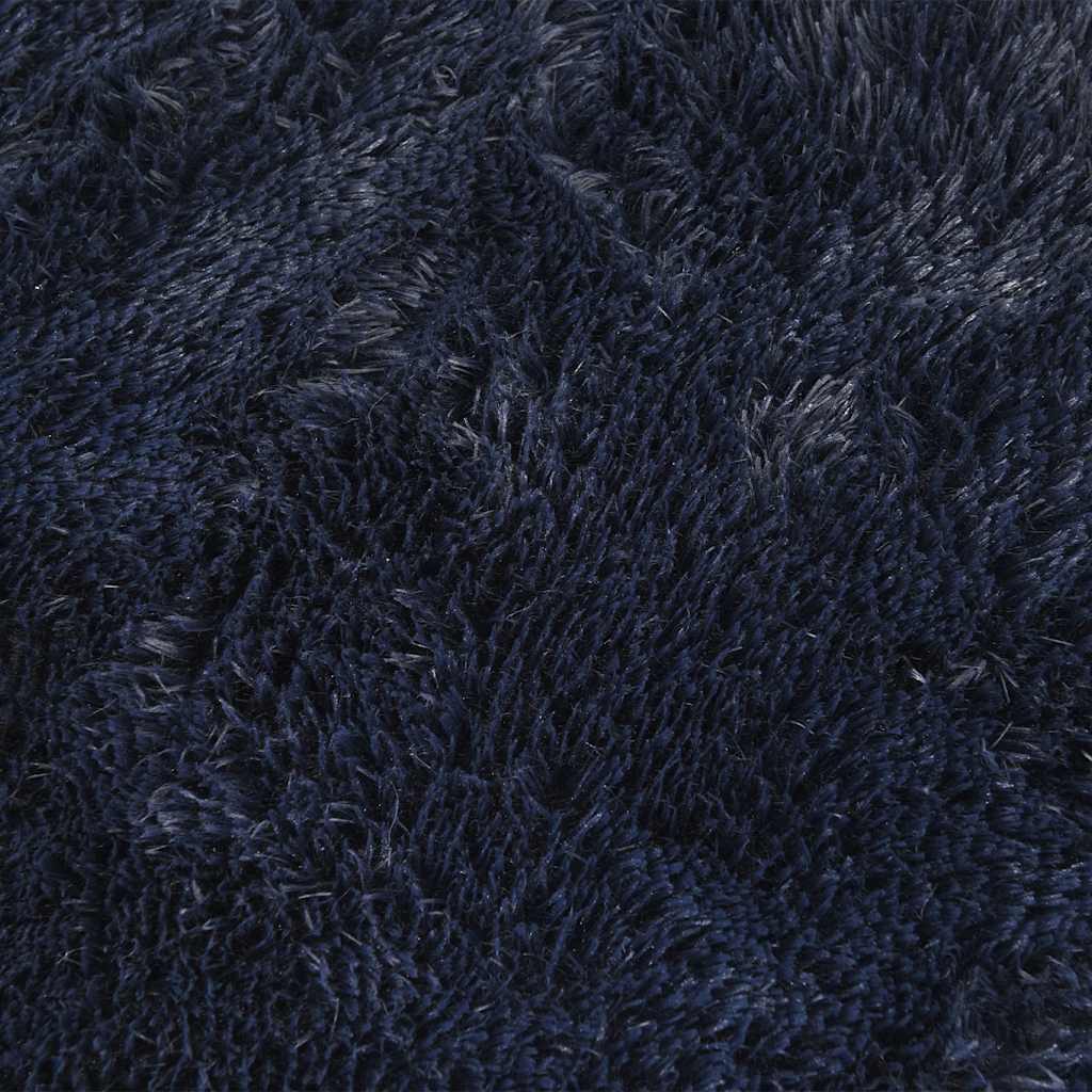 shaggy gulvtæppe NAVARRA 200x200cm høje luv polyester marineblå