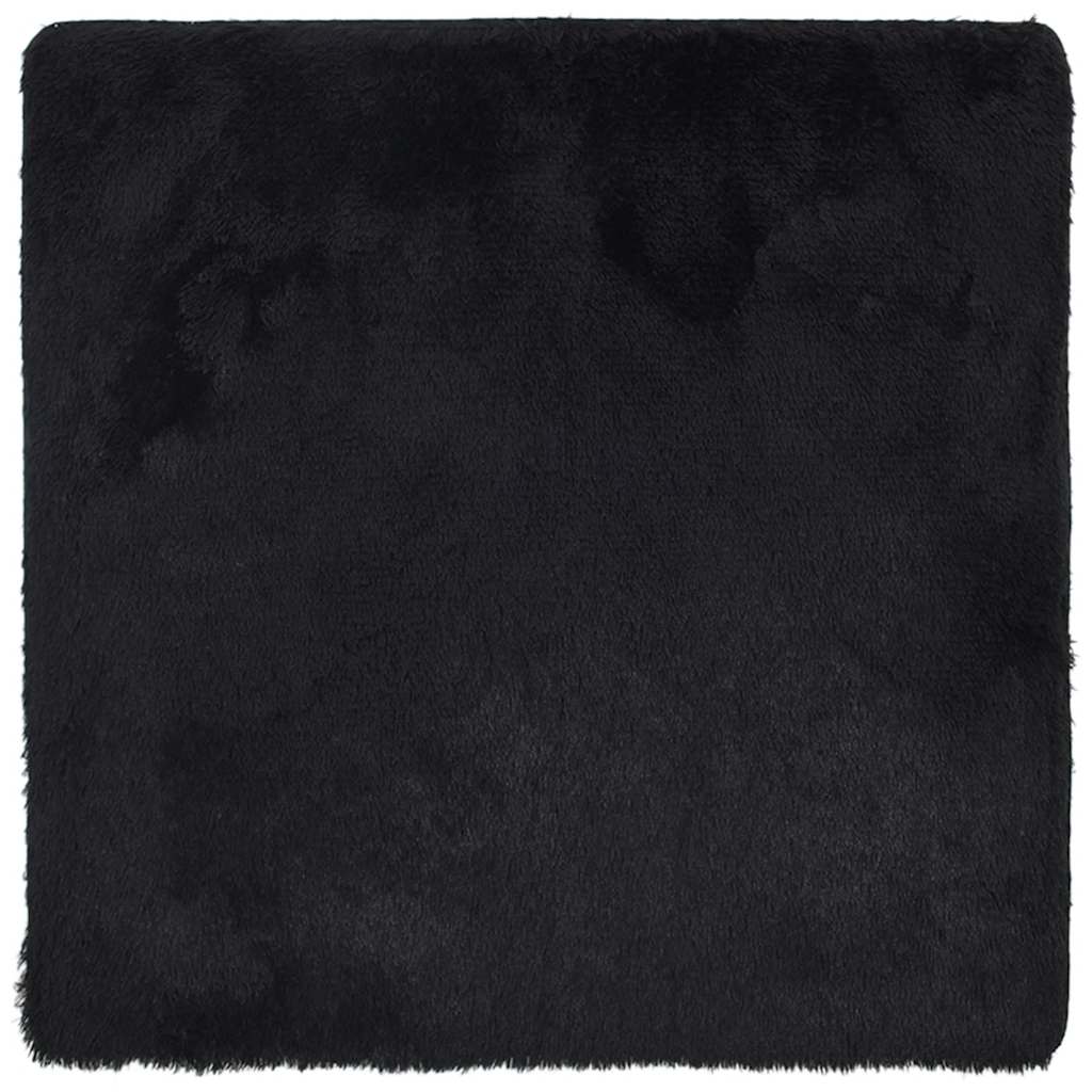 shaggy gulvtæppe NAVARRA 240x240 cm høje luv polyester sort