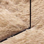 shaggy gulvtæppe NAVARRA 160x160 cm høje luv polyester beige