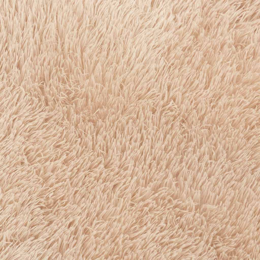 shaggy gulvtæppe NAVARRA 160x160 cm høje luv polyester beige
