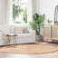shaggy gulvtæppe NAVARRA 200x200 cm høje luv polyester beige